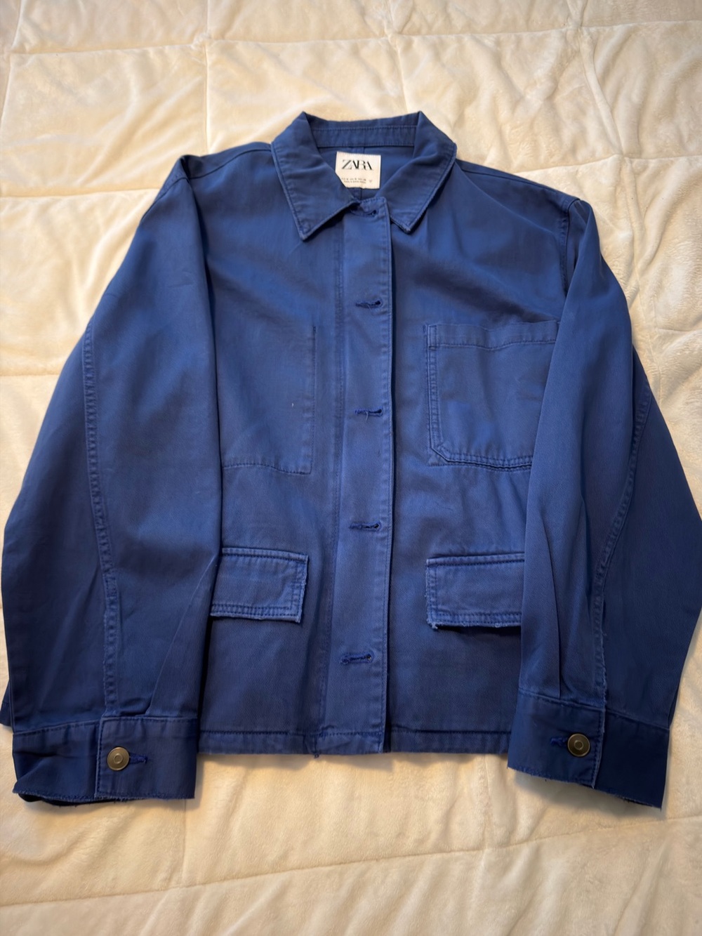 Zara Blue Chore Coat